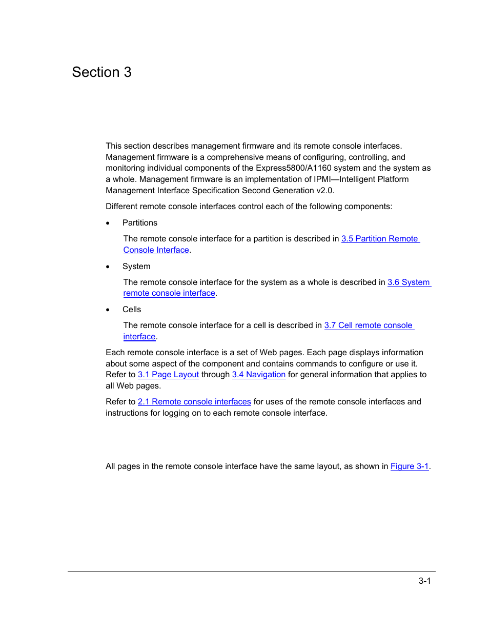 Remote console interfaces, Page layout | NEC ExpressA1160 User Manual | Page 43 / 252