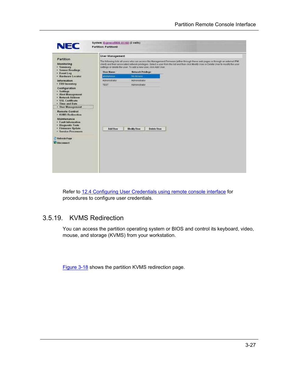 Kvms redirection | NEC ExpressA1160 User Manual | Page 69 / 252