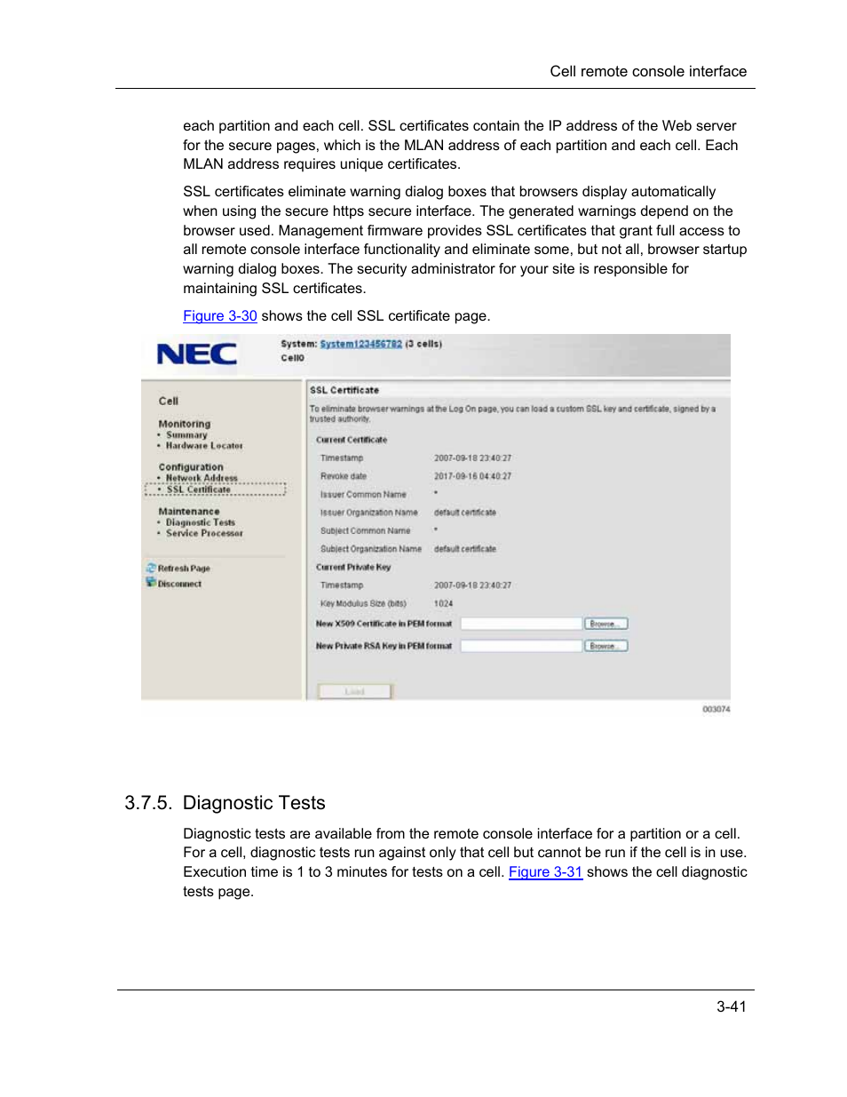 Diagnostic tests | NEC ExpressA1160 User Manual | Page 83 / 252