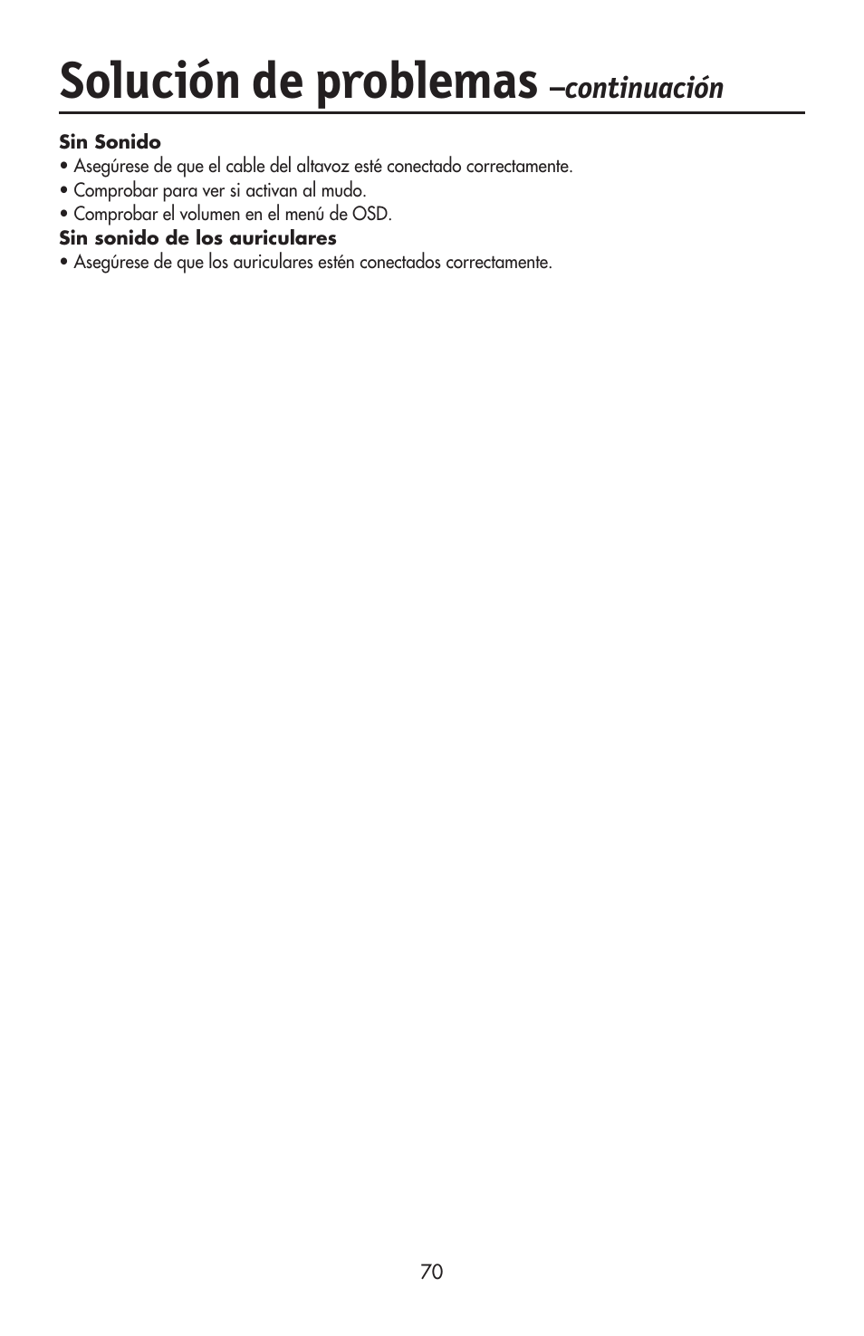 Solución de problemas | NEC ACCUSYNC LCD93VX User Manual | Page 71 / 79