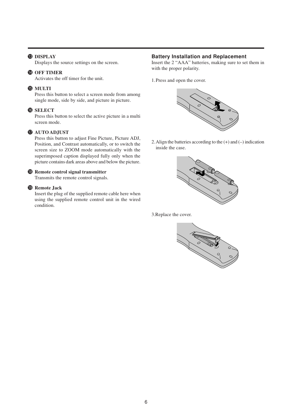 NEC PlasmaSync 50MP1 User Manual | Page 13 / 60