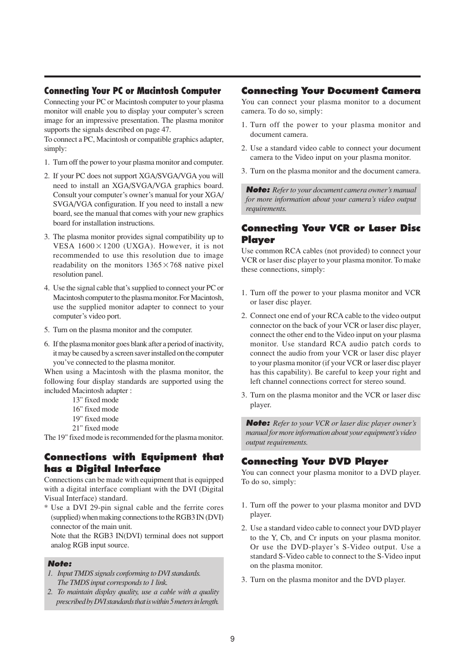 NEC PlasmaSync 50MP1 User Manual | Page 16 / 60