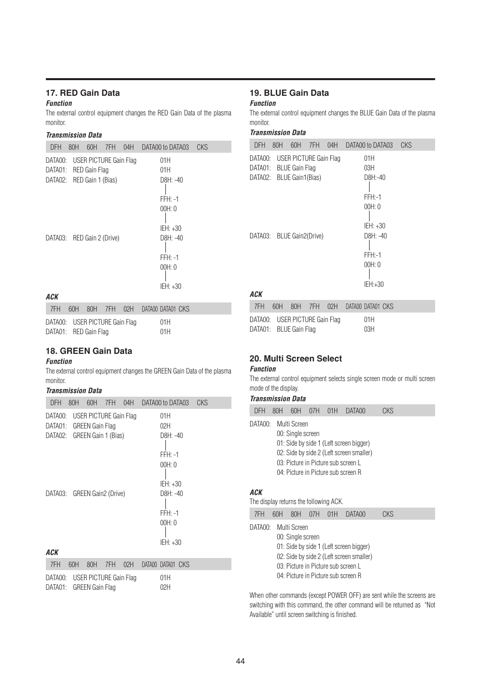 NEC PlasmaSync 50MP1 User Manual | Page 51 / 60