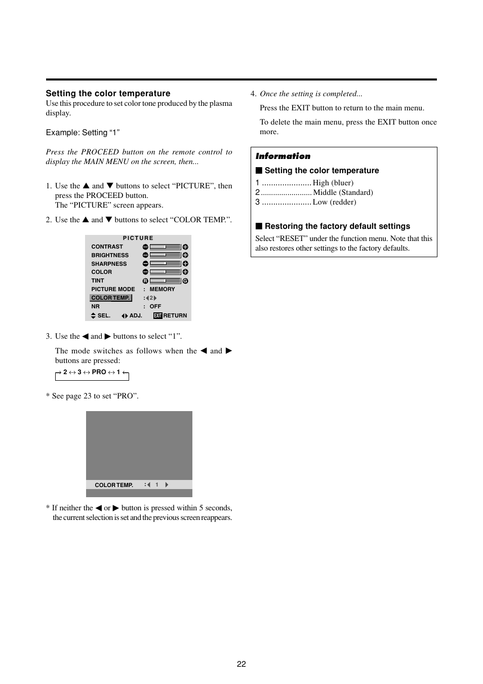 NEC PlasmaSync 50MP2 User Manual | Page 29 / 68