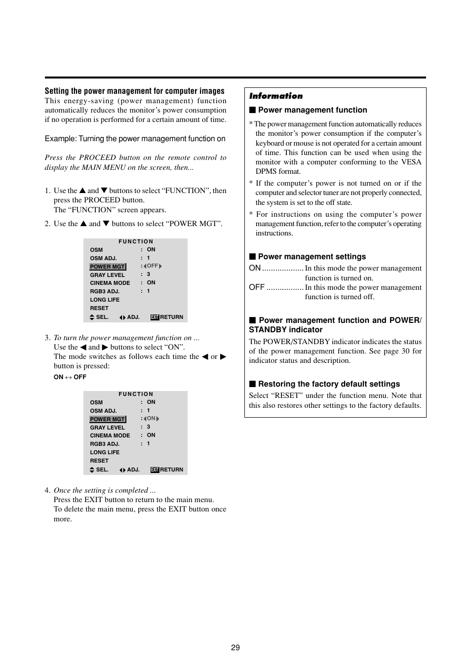 NEC PlasmaSync 50MP2 User Manual | Page 36 / 68