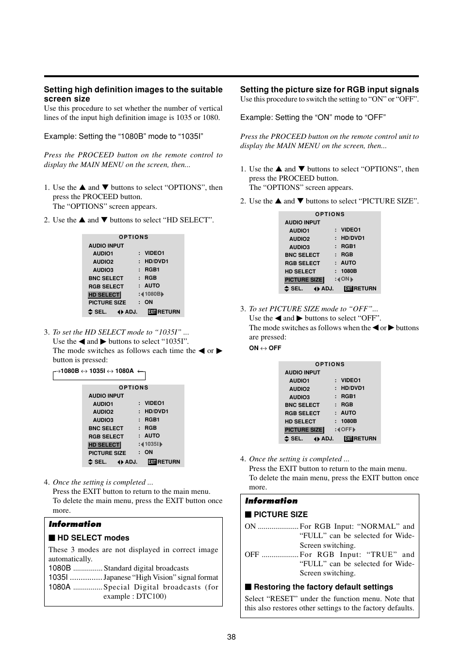 NEC PlasmaSync 50MP2 User Manual | Page 45 / 68