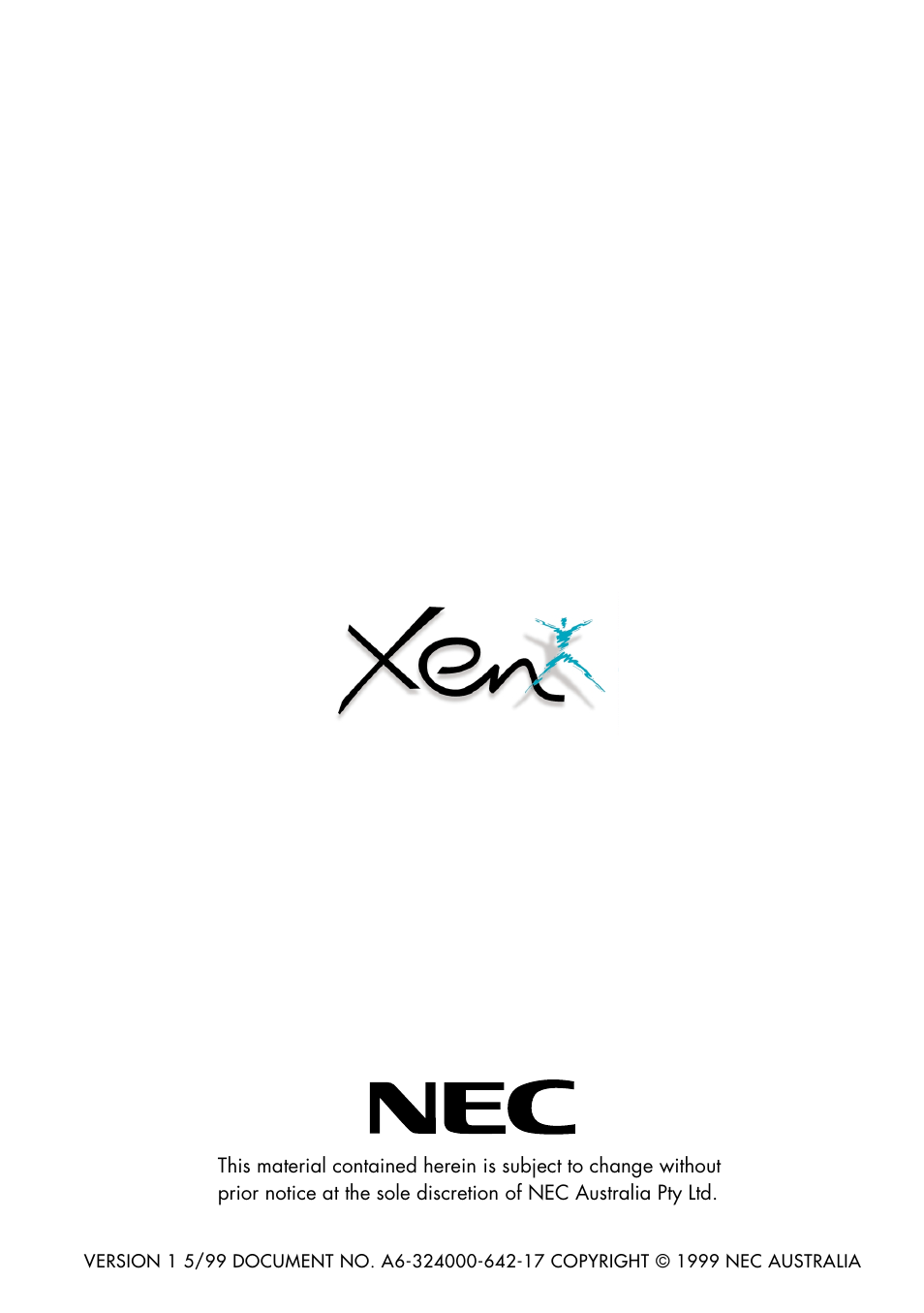 NEC Xen User Manual | Page 24 / 24