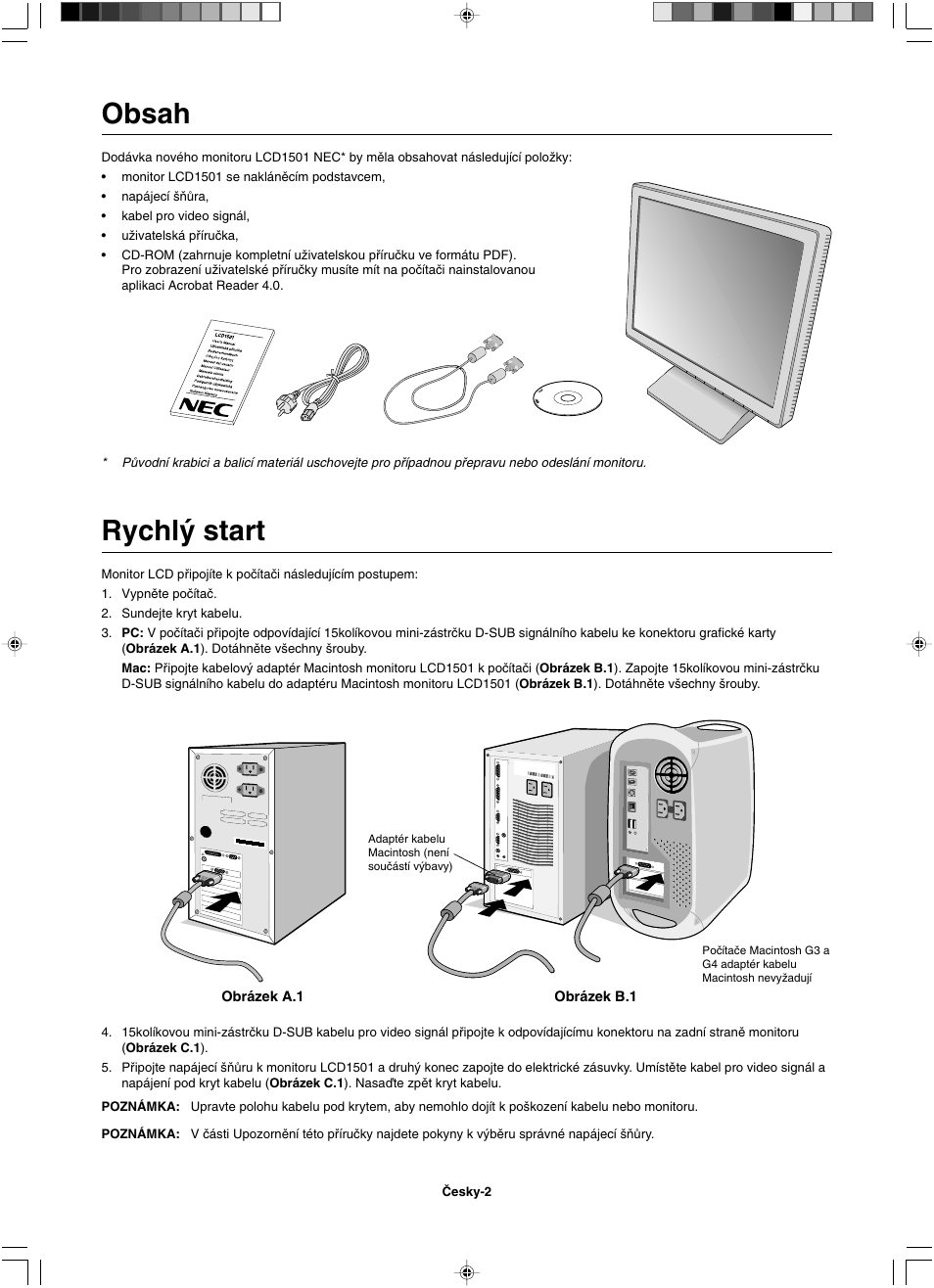 NEC LCD1501 User Manual | Page 18 / 118