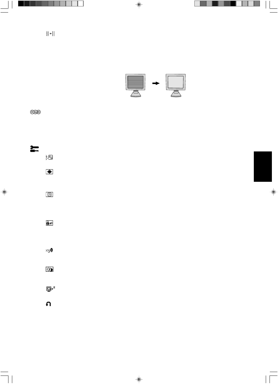 Sistemas de control del color, Herramientas | NEC LCD1501 User Manual | Page 53 / 118