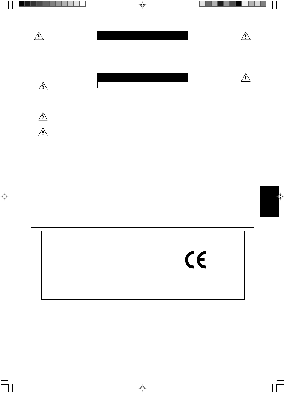 Déclaration, Attention, Avertissement attention | Français, Déclaration du constructeur | NEC LCD1501 User Manual | Page 57 / 118