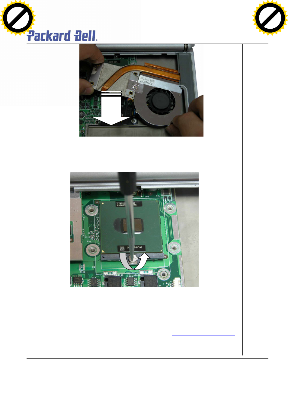 Removing the lcd module, Page 12, Fig. 16 removing the heat sink | Fig. 17 releasing the cpu | NEC T5 User Manual | Page 12 / 24