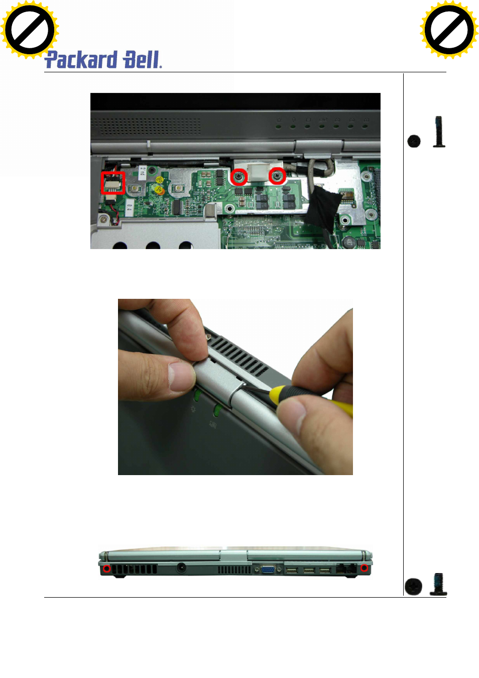 Page 13 shown in fig. 18, Fig. 18 disconnecting the lcd & speaker connectors, Fig. 19 removing the lcd cable cover | NEC T5 User Manual | Page 13 / 24