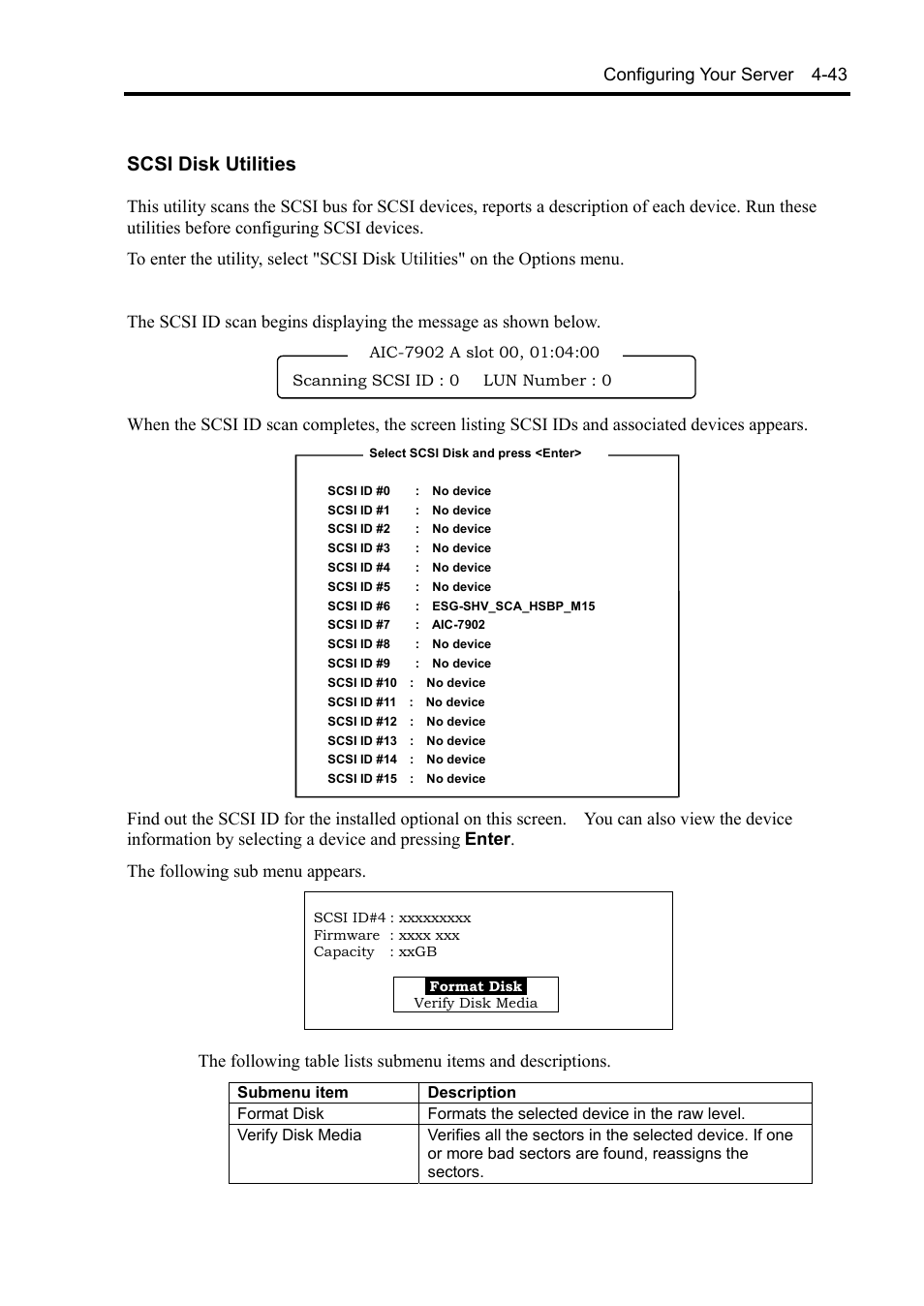 Scsi disk utilities | NEC Server 140Rc-4 User Manual | Page 153 / 400