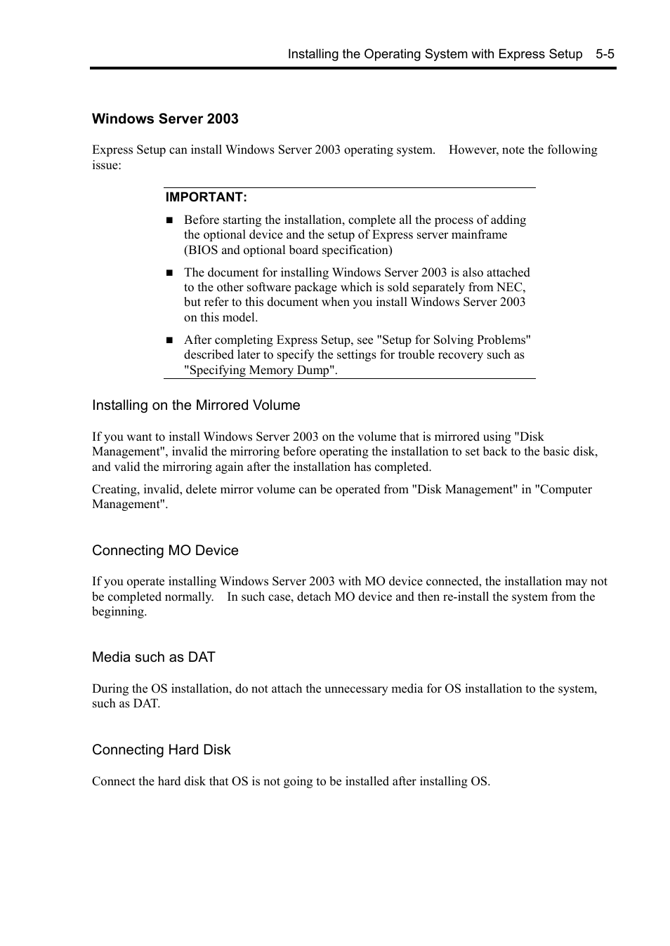 NEC Server 140Rc-4 User Manual | Page 161 / 400