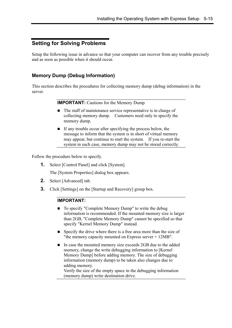 Setting for solving problems | NEC Server 140Rc-4 User Manual | Page 171 / 400
