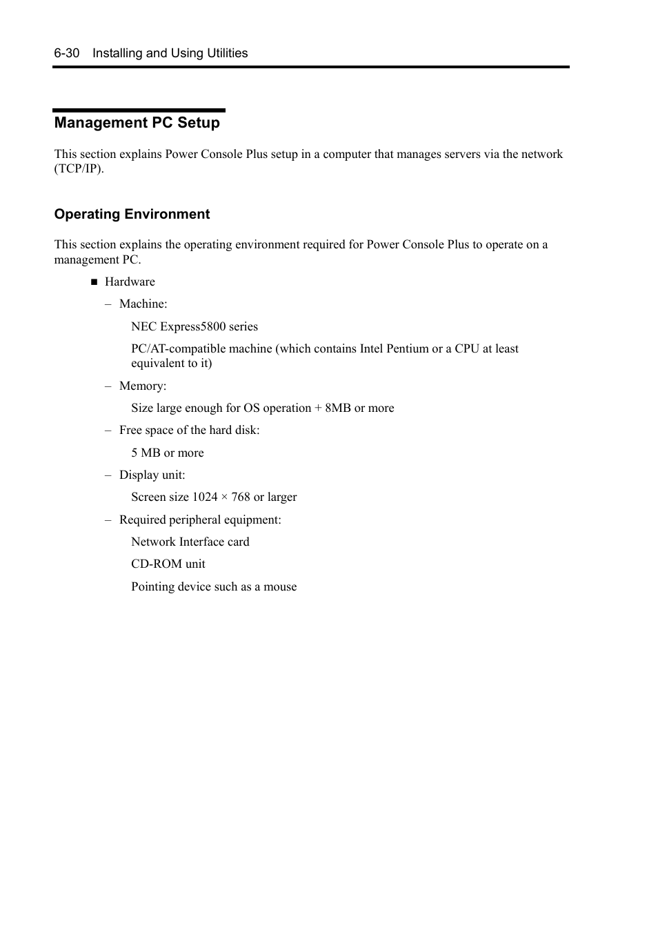 Management pc setup | NEC Server 140Rc-4 User Manual | Page 226 / 400