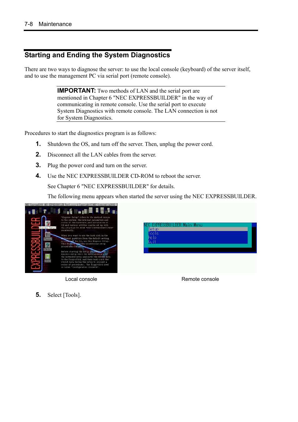 Starting and ending the system diagnostics | NEC Server 140Rc-4 User Manual | Page 234 / 400