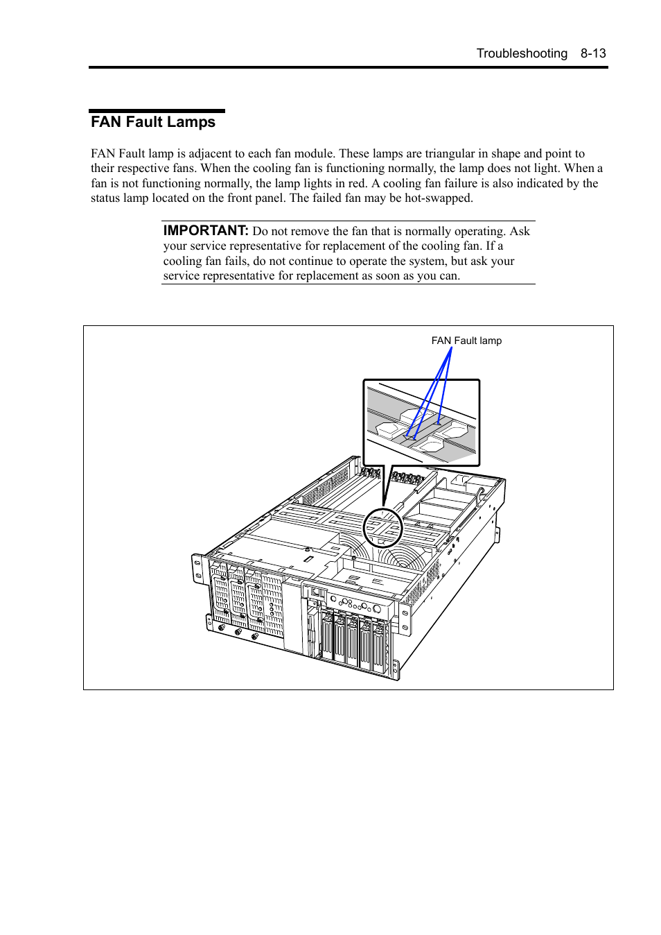 Fan fault lamps | NEC Server 140Rc-4 User Manual | Page 251 / 400