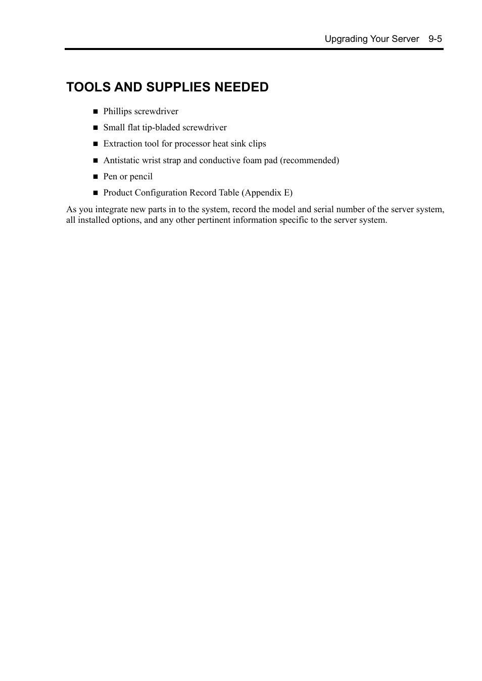 Tools and supplies needed | NEC Server 140Rc-4 User Manual | Page 291 / 400