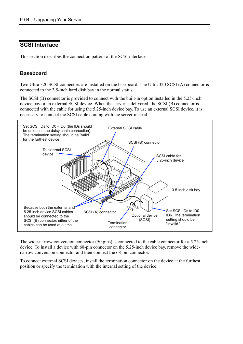 Scsi interface, Baseboard | NEC Server 140Rc-4 User Manual | Page 350 / 400