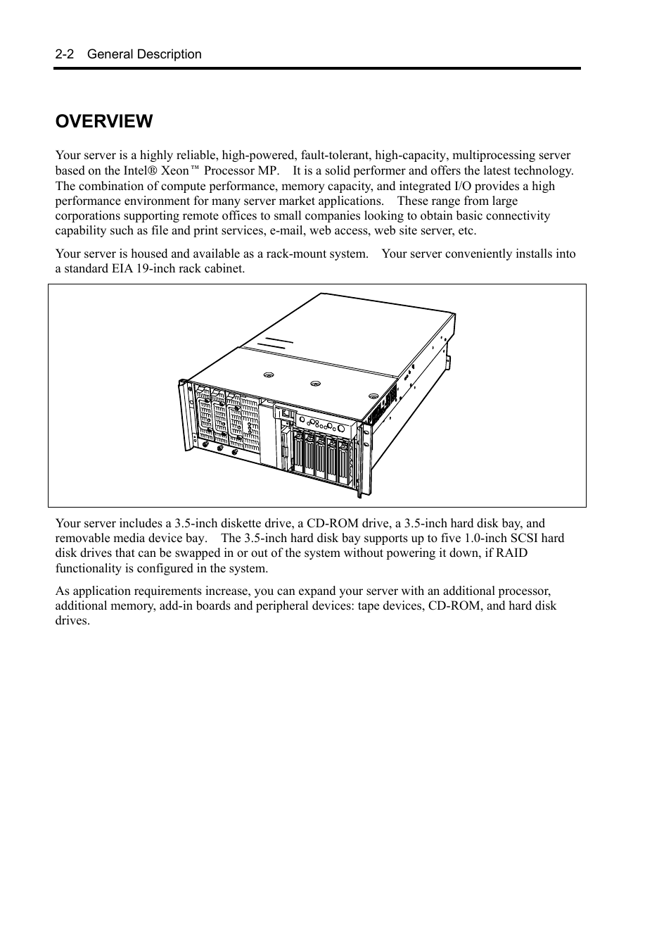 Overview | NEC Server 140Rc-4 User Manual | Page 36 / 400