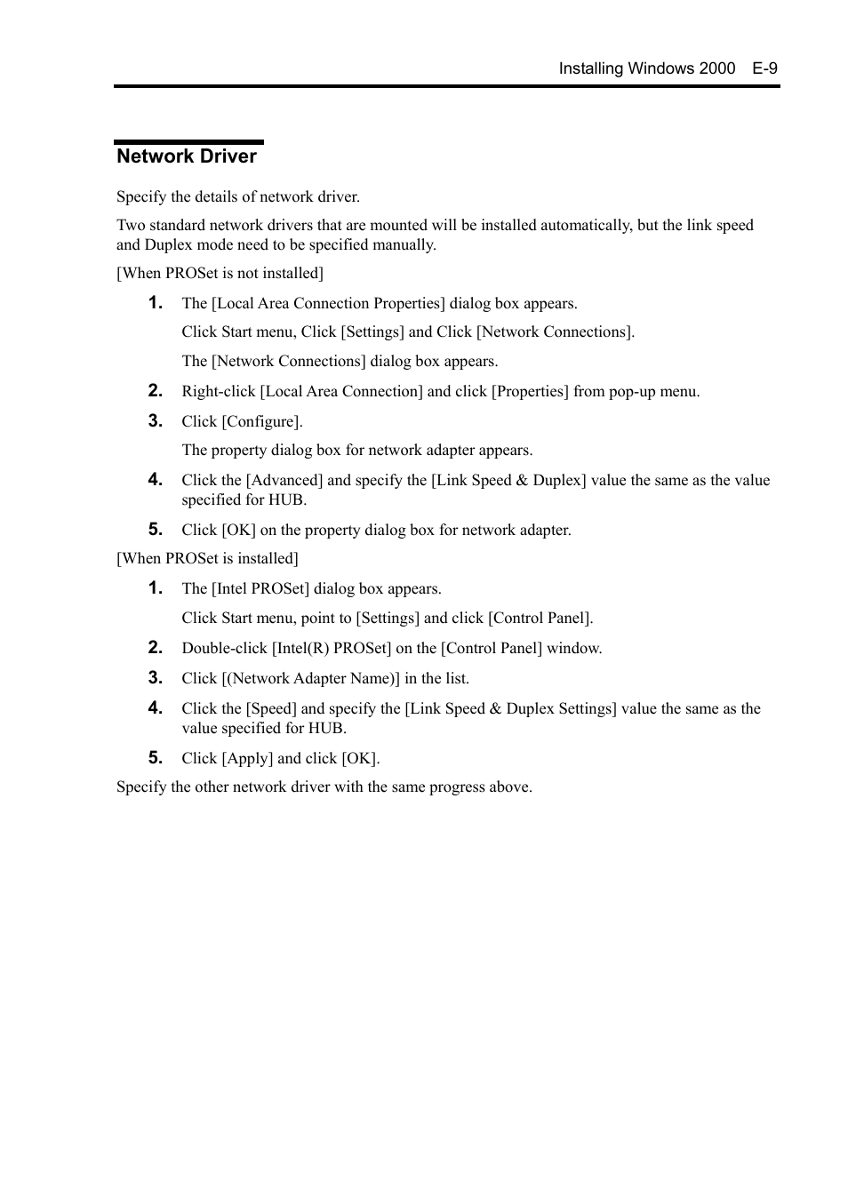 Network driver | NEC Server 140Rc-4 User Manual | Page 393 / 400