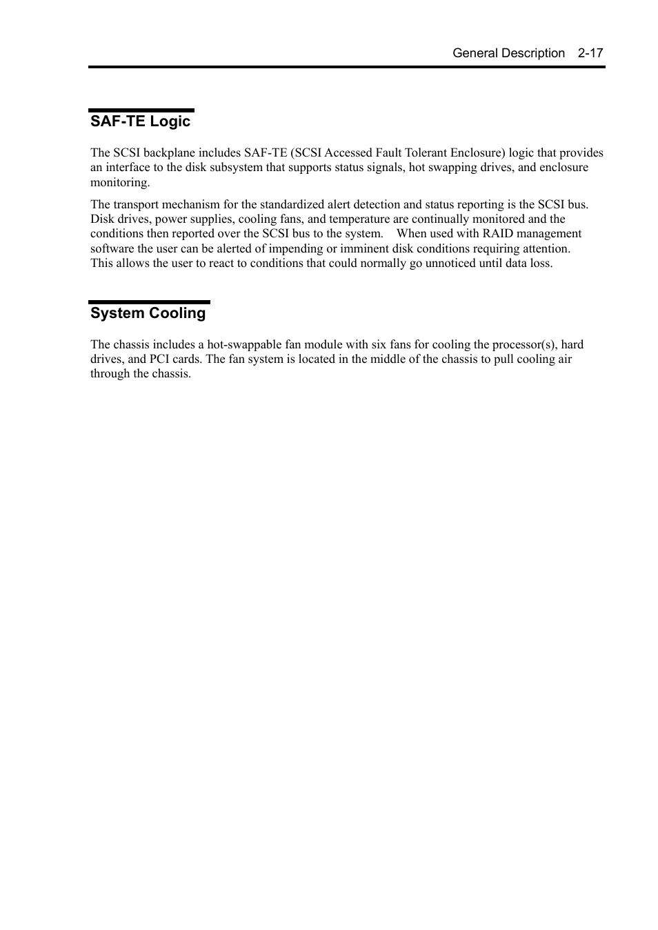 Saf-te logic, System cooling | NEC Server 140Rc-4 User Manual | Page 51 / 400