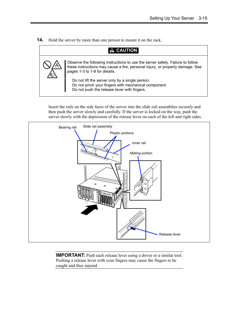 Important, Caution | NEC Server 140Rc-4 User Manual | Page 87 / 400