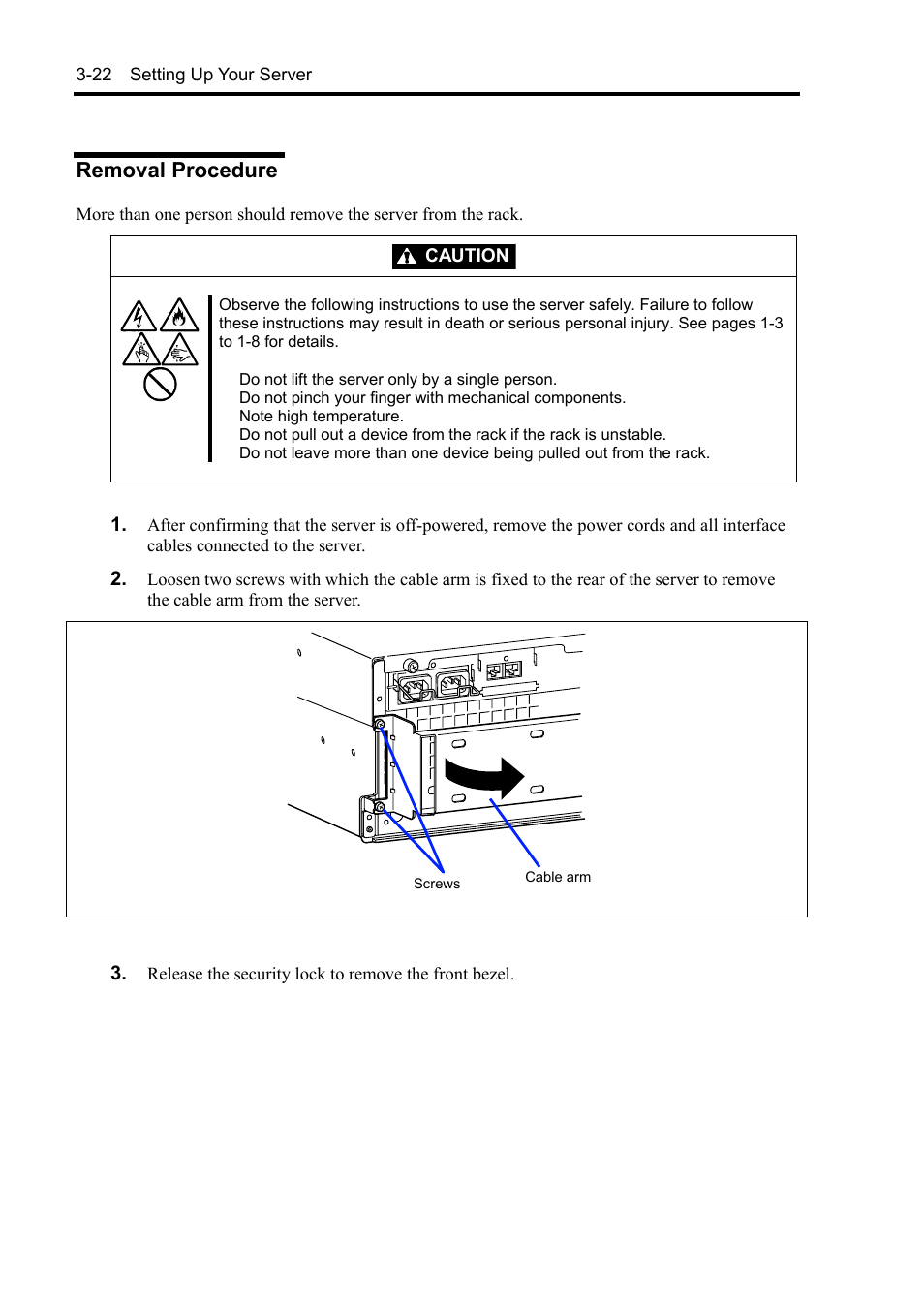 Removal procedure | NEC Server 140Rc-4 User Manual | Page 94 / 400