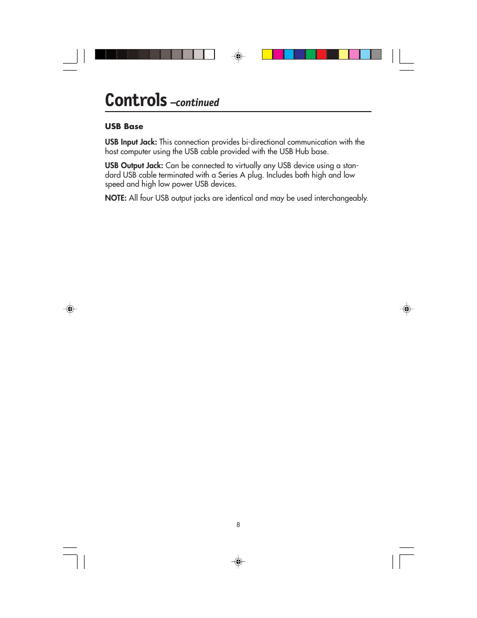 Controls, Continued | NEC FP955 User Manual | Page 10 / 68