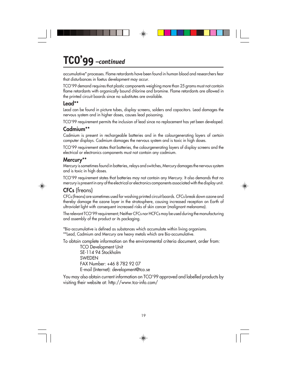 Tco’99, Continued | NEC FP955 User Manual | Page 21 / 68