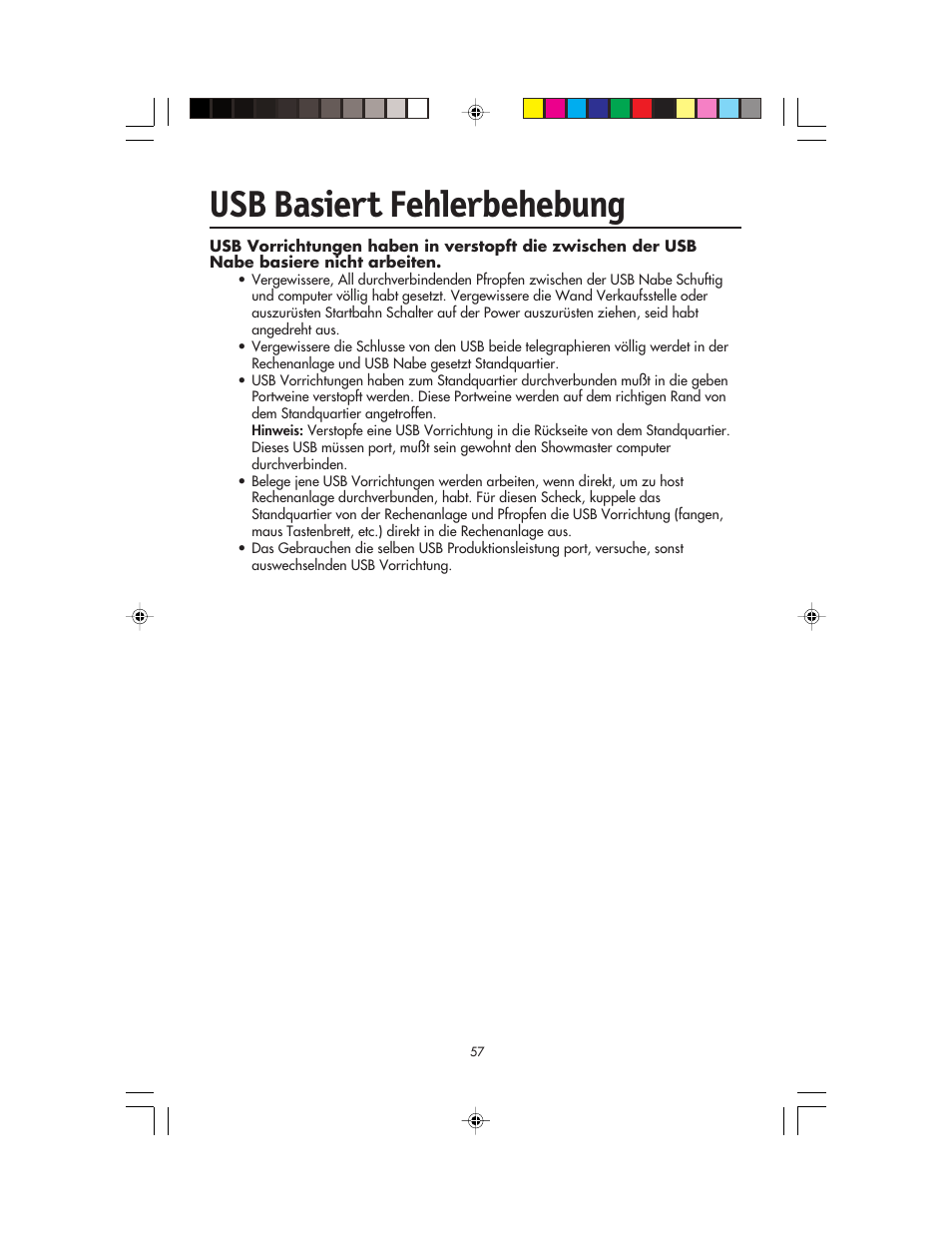 Usb basiert fehlerbehebung | NEC FP955 User Manual | Page 59 / 68