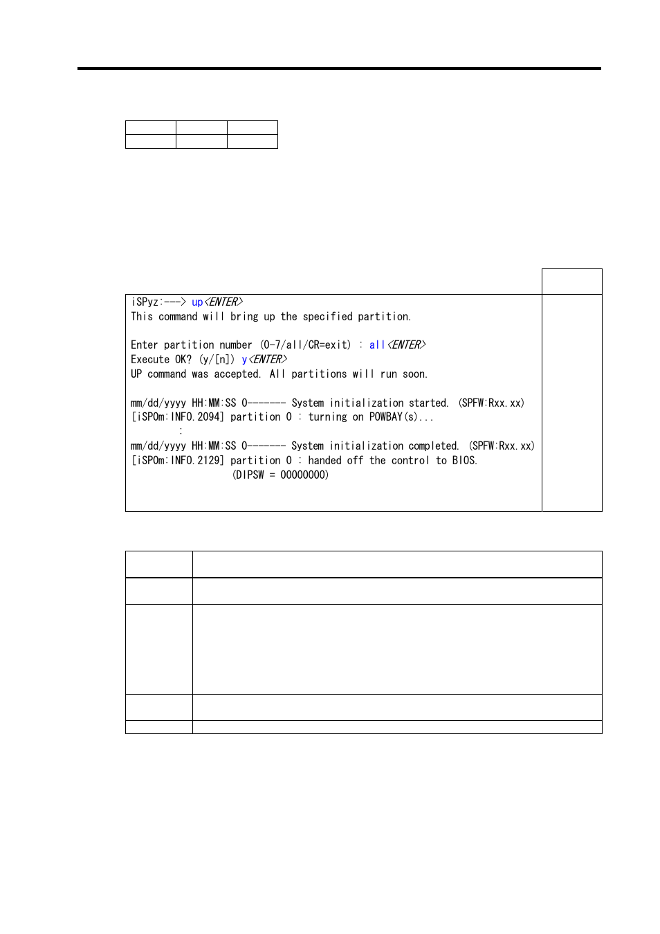 Up (bring up system) | NEC NX7700i/5040H-32 User Manual | Page 129 / 170