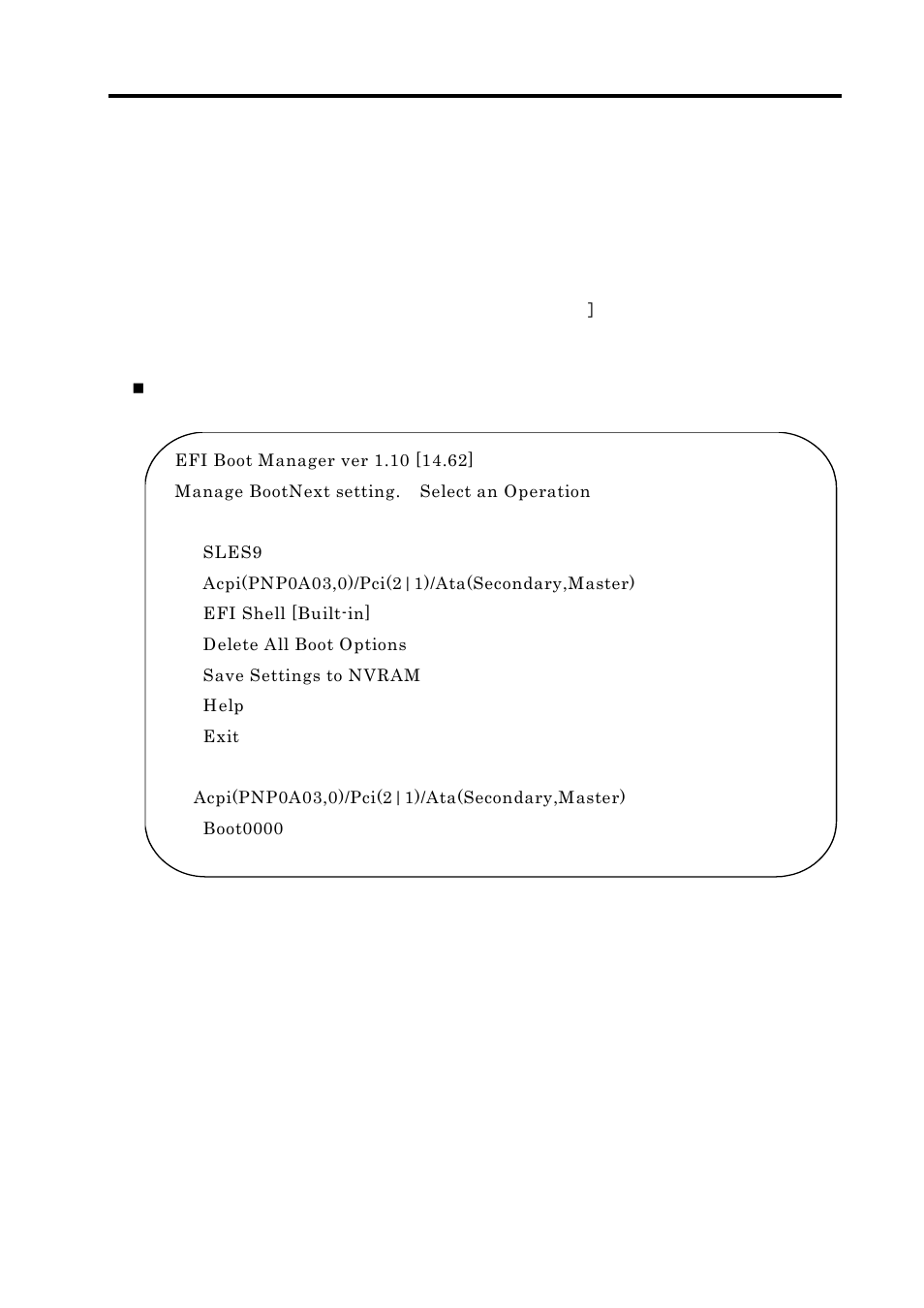 Manage bootnext setting | NEC NX7700i/5040H-32 User Manual | Page 158 / 170