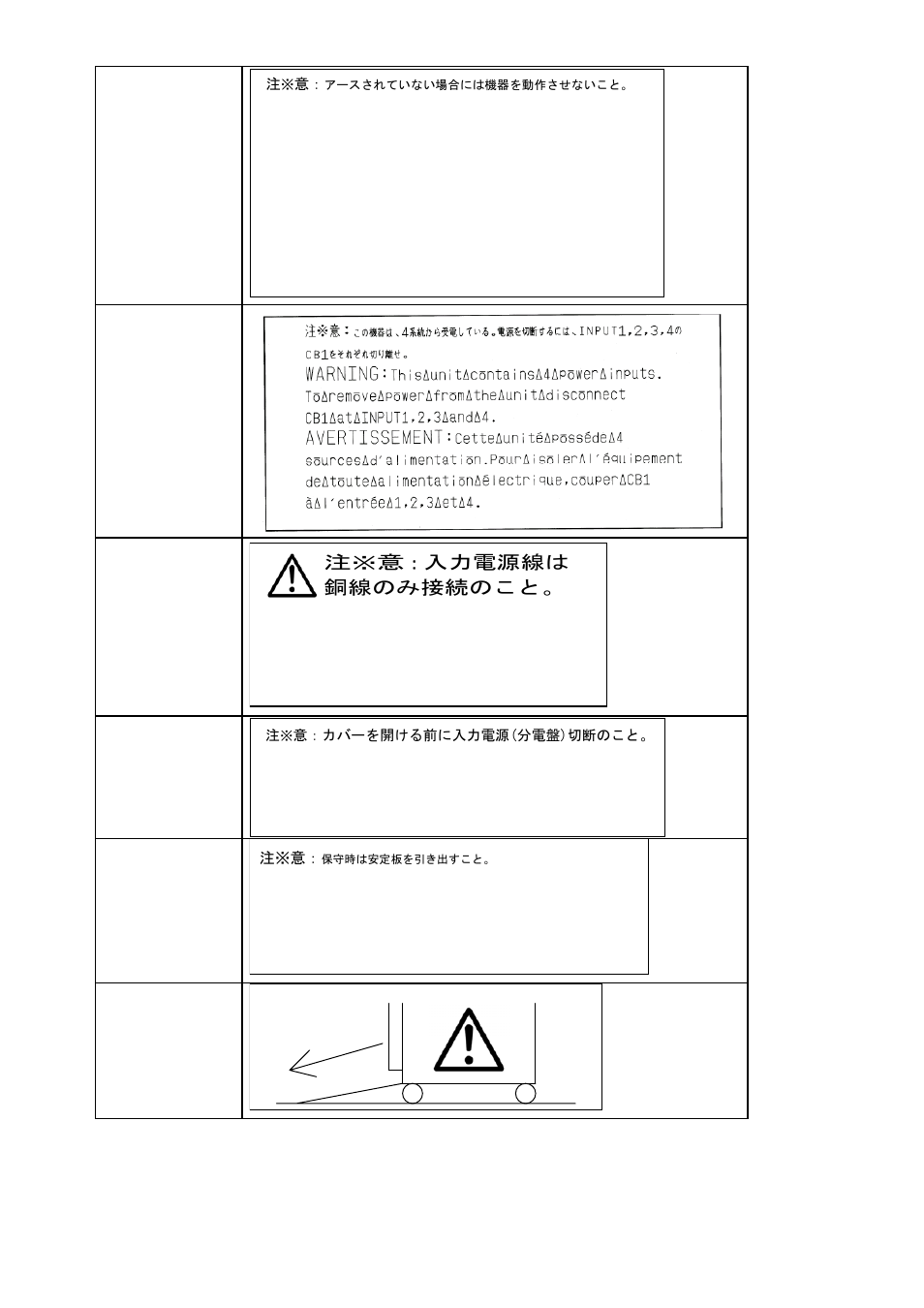 Caution, Attention | NEC NX7700i/5040H-32 User Manual | Page 18 / 170