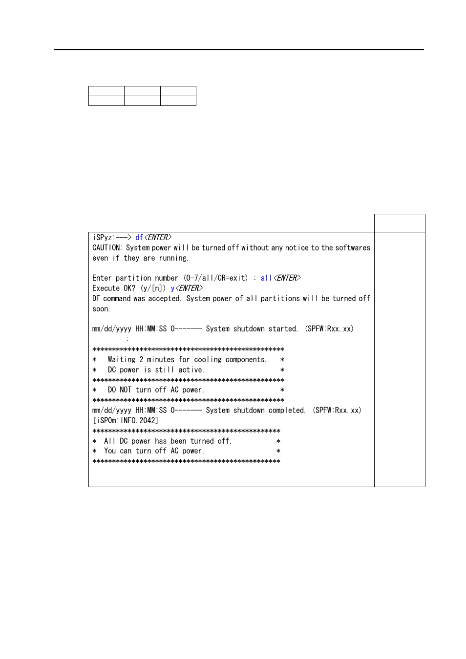 Df (shut down system power <override>) | NEC NX7700i/5040H-32 User Manual | Page 72 / 170