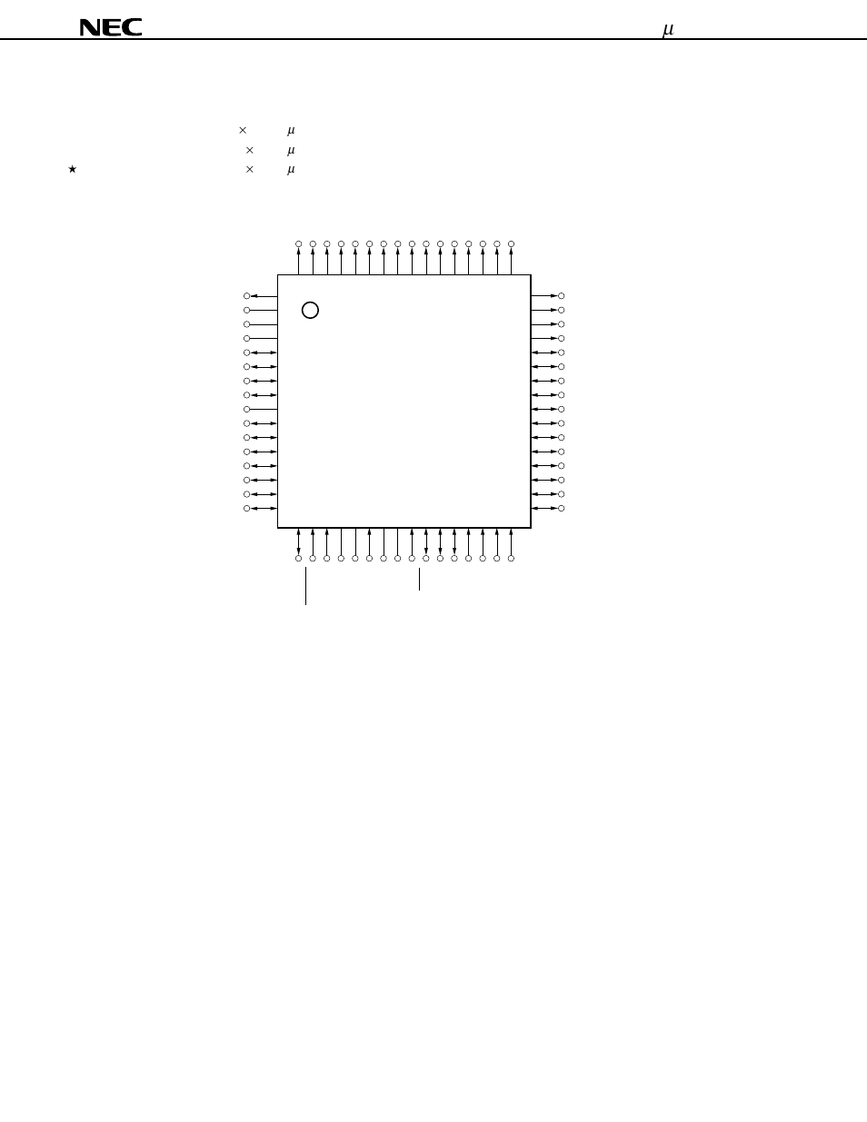 Pin configuration (top view) | NEC uPD75P3116 User Manual | Page 4 / 70