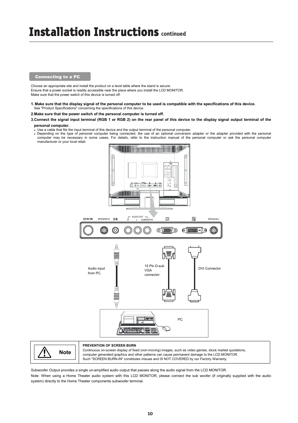 NEC MultiSync LCD2335WXM User Manual | Page 12 / 41