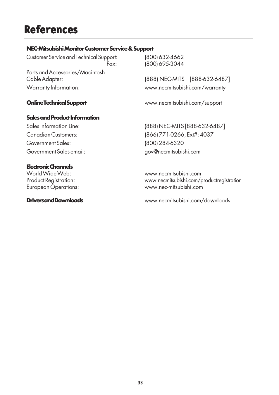 NEC MultiSync LCD2335WXM User Manual | Page 35 / 41