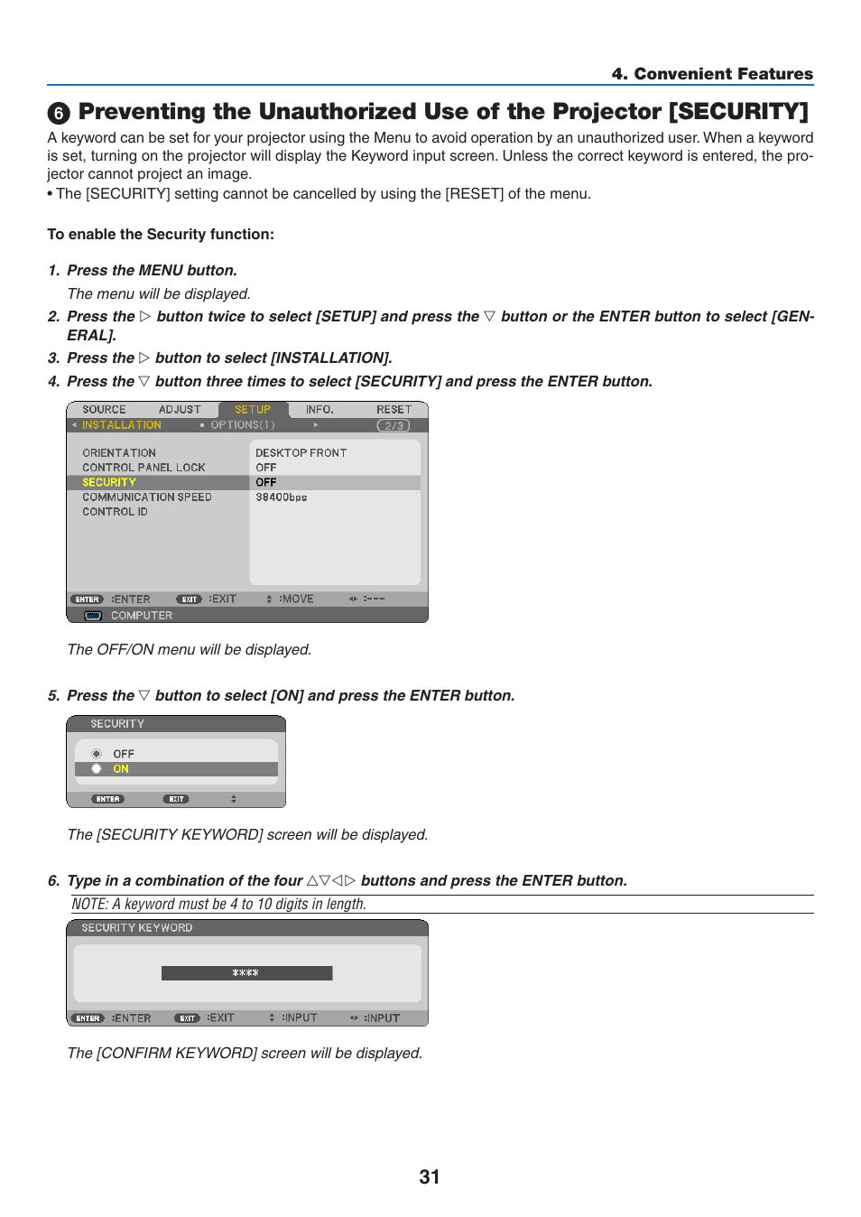 NEC NP110 User Manual | Page 40 / 92