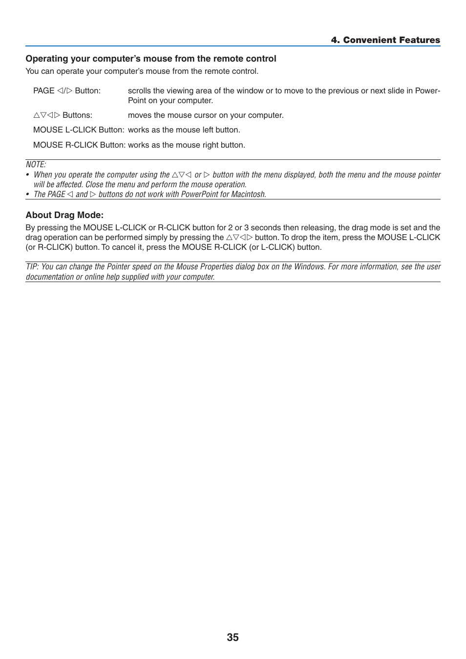 NEC NP110 User Manual | Page 44 / 92