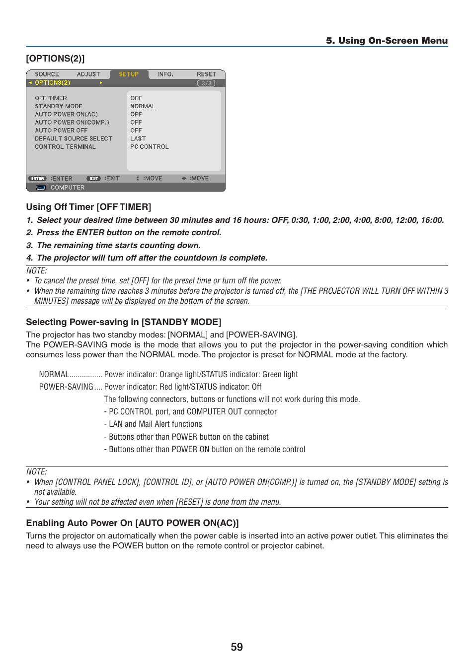 NEC NP110 User Manual | Page 68 / 92