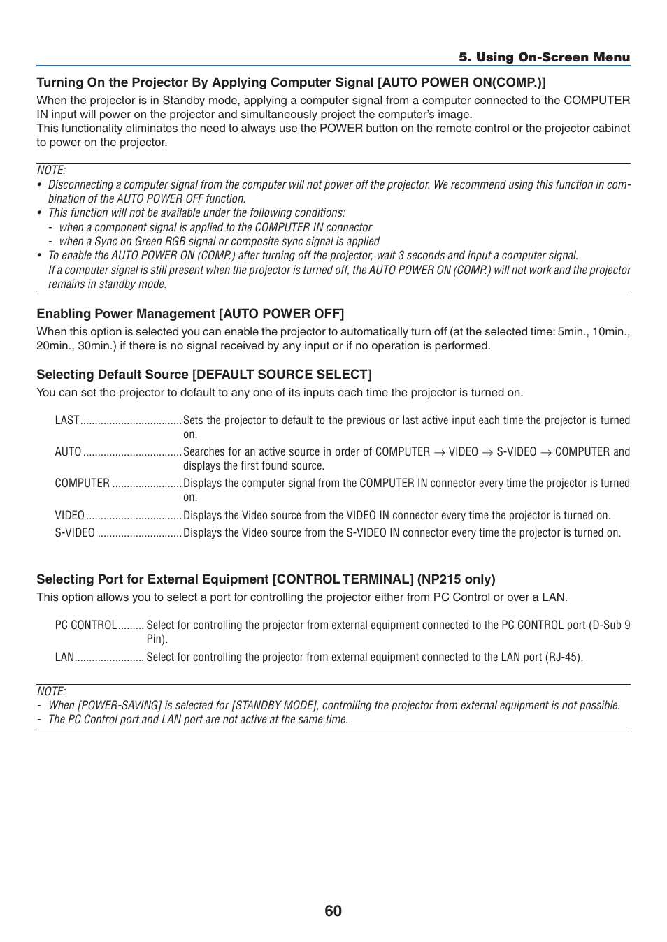 NEC NP110 User Manual | Page 69 / 92