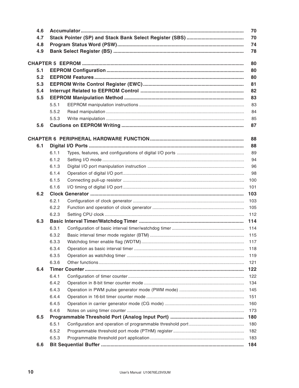 NEC PD754144 User Manual | Page 10 / 306