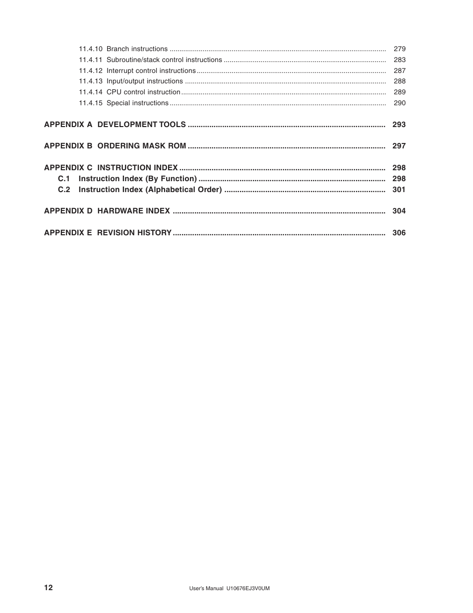 NEC PD754144 User Manual | Page 12 / 306