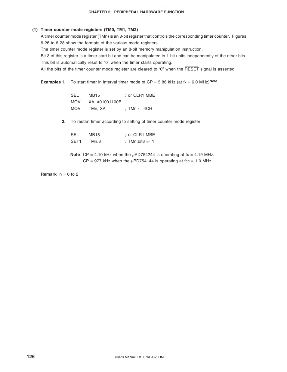 NEC PD754144 User Manual | Page 126 / 306