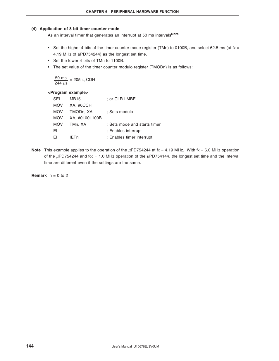 NEC PD754144 User Manual | Page 144 / 306