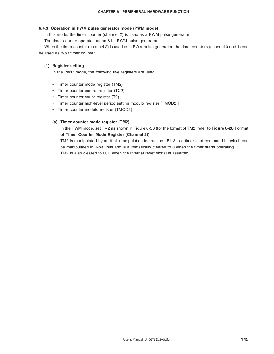 3 operation in pwm pulse generator mode (pwm mode) | NEC PD754144 User Manual | Page 145 / 306