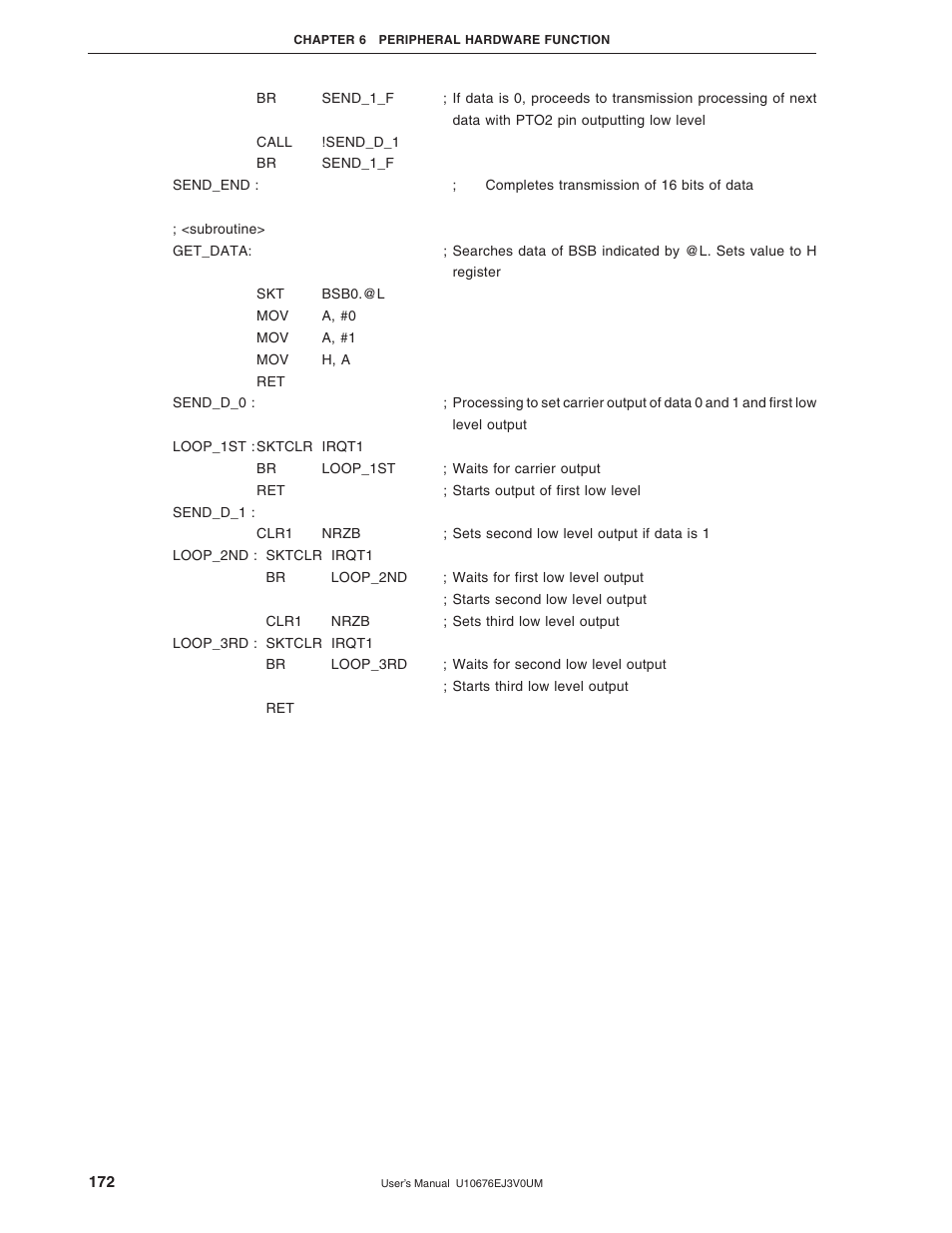 NEC PD754144 User Manual | Page 172 / 306