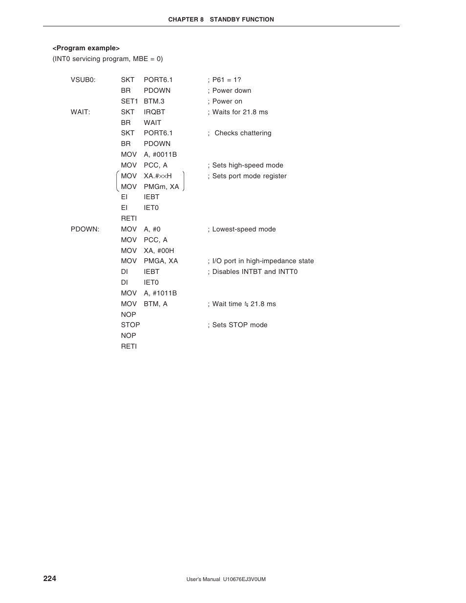 NEC PD754144 User Manual | Page 224 / 306